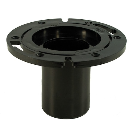 Jones Stephens 3in. ABS Closet Flange with 4in. Barrel and Plastic Ring C50307